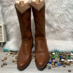 Vintage Texas leather cowboy boots size 8.5 D